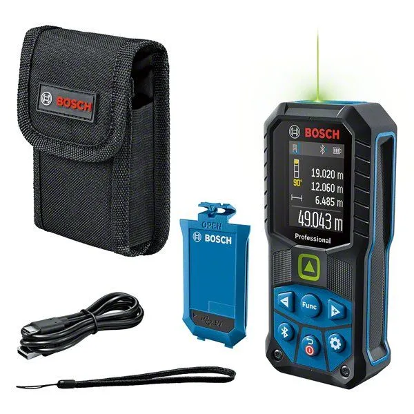 Bosch GLM 50-27 CG Professional Laserafstandsmeter Inclusief Oplaadbare Accu - 50 Meter - Groen - 0601072U01 1 Bosch GLM 50-27 CG Professional Laserafstandsmeter Inclusief Oplaadbare Accu - 50 Meter - Groen - 0601072U01