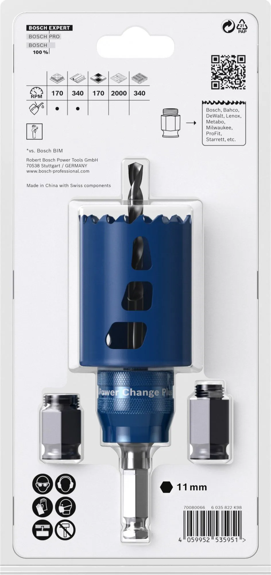 Bosch 2608900449 EXPERT Power-Change Gatzaag Tough Material 51mm Starter Kit 3 Bosch 2608900449 EXPERT Power-Change Gatzaag Tough Material 51mm Starter Kit - Afbeelding 3