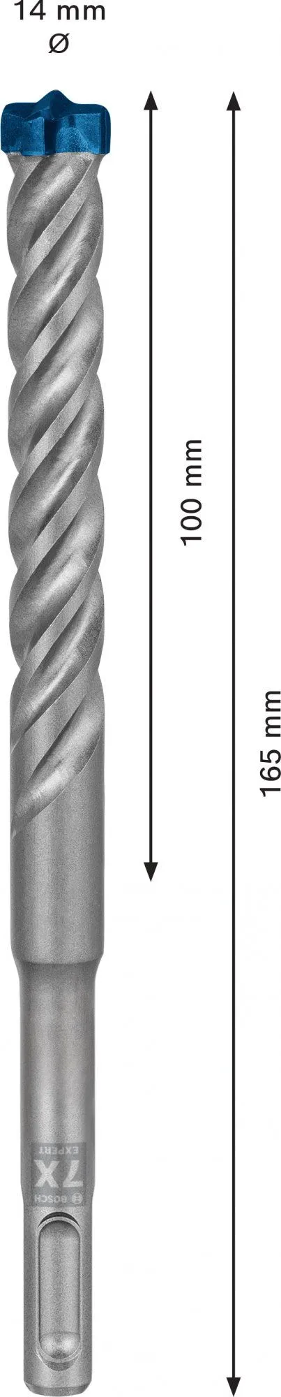 Bosch 2608900119 EXPERT Hamerboor SDS Plus-7X 14x100x165mm 3 Bosch 2608900119 EXPERT Hamerboor SDS Plus-7X 14x100x165mm - Afbeelding 3