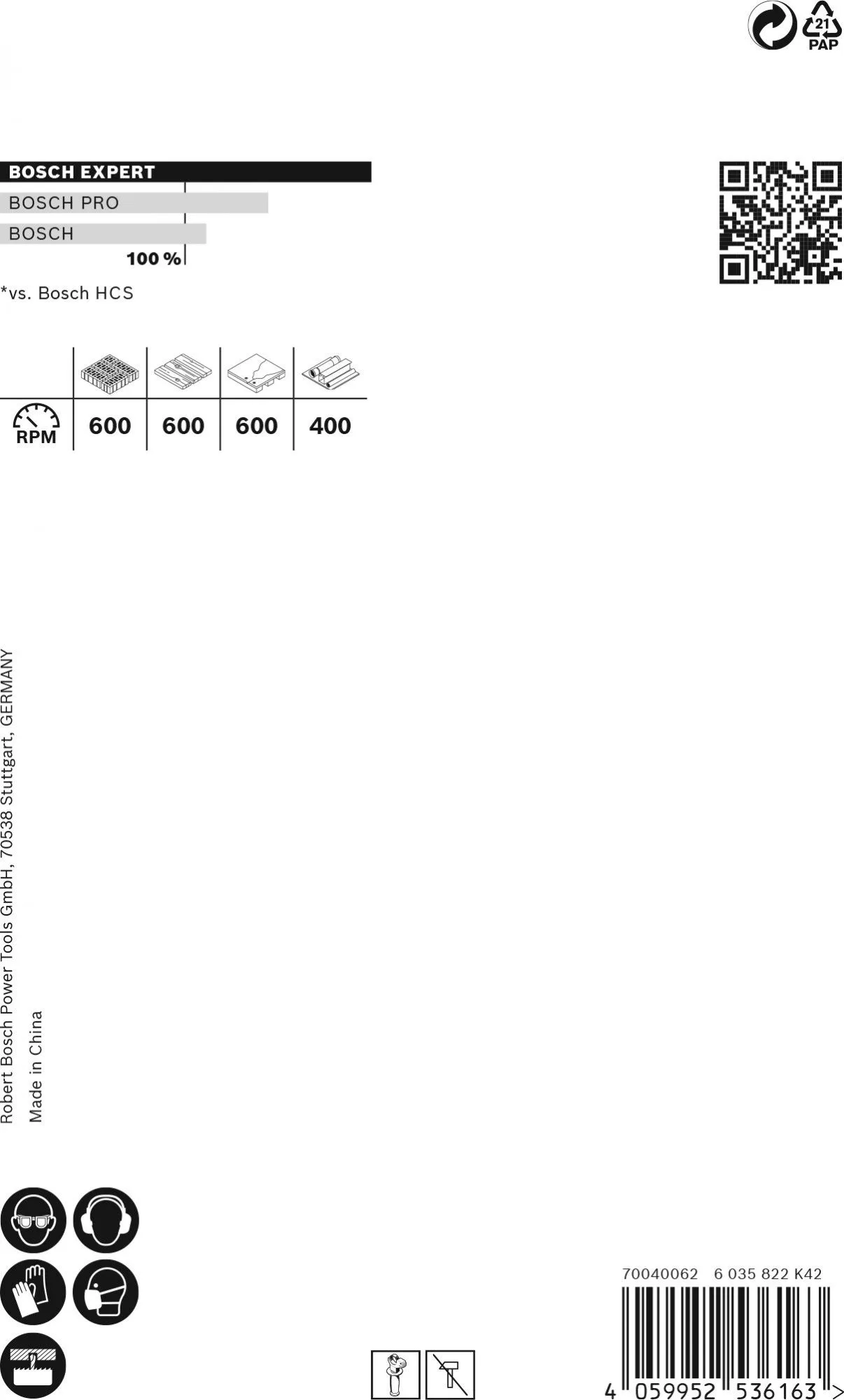 Bosch 2608900470 EXPERT Power-Change Gatzaag Construction Material 68mm 3 Bosch 2608900470 EXPERT Power-Change Gatzaag Construction Material 68mm - Afbeelding 3
