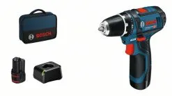 Bosch GSR 12V-15 12V Li-Ion Accu Boor-/schroefmachine Set (2x 2.0Ah Accu) In Toolbag - 060186810F