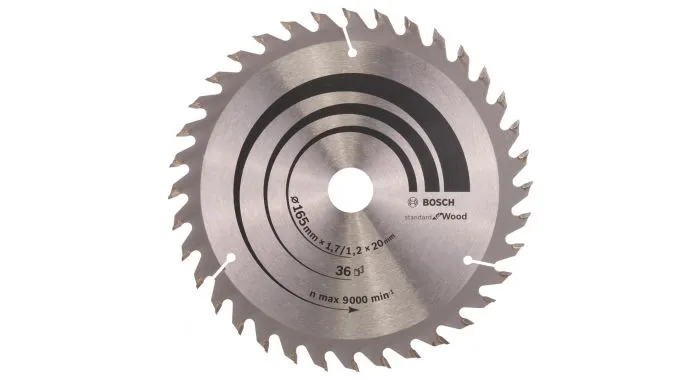 Bosch 2608642602 Optiline Cirkelzaagblad - 165 X 20 X 36T - Hout 1 Bosch 2608642602 Optiline Cirkelzaagblad - 165 X 20 X 36T - Hout