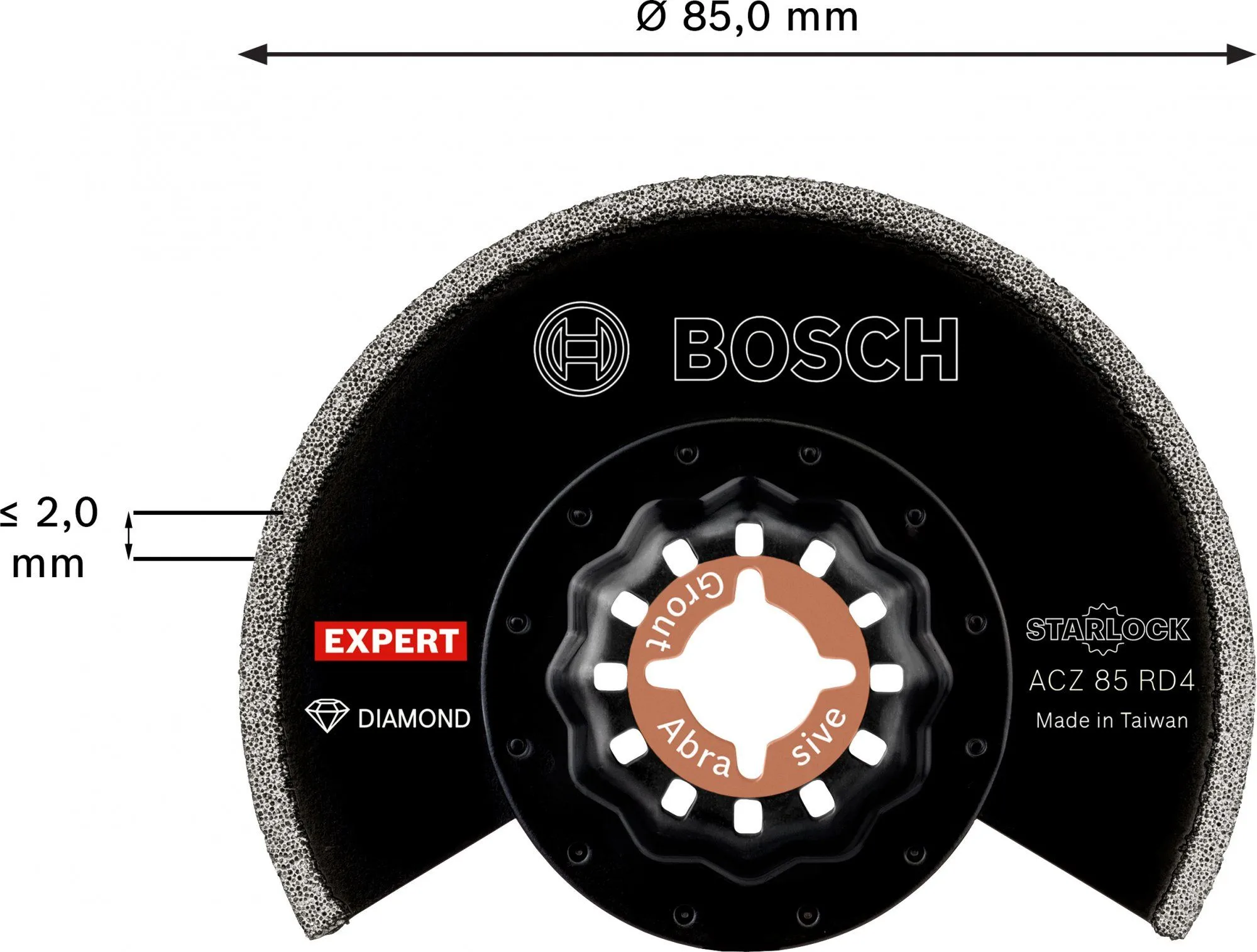 Bosch 2608900034 EXPERT Grout Segment Blad ACZ 85 RD4 Multitoolzaagblad - 85 Mm 4 Bosch 2608900034 EXPERT Grout Segment Blad ACZ 85 RD4 Multitoolzaagblad - 85 Mm - Afbeelding 4