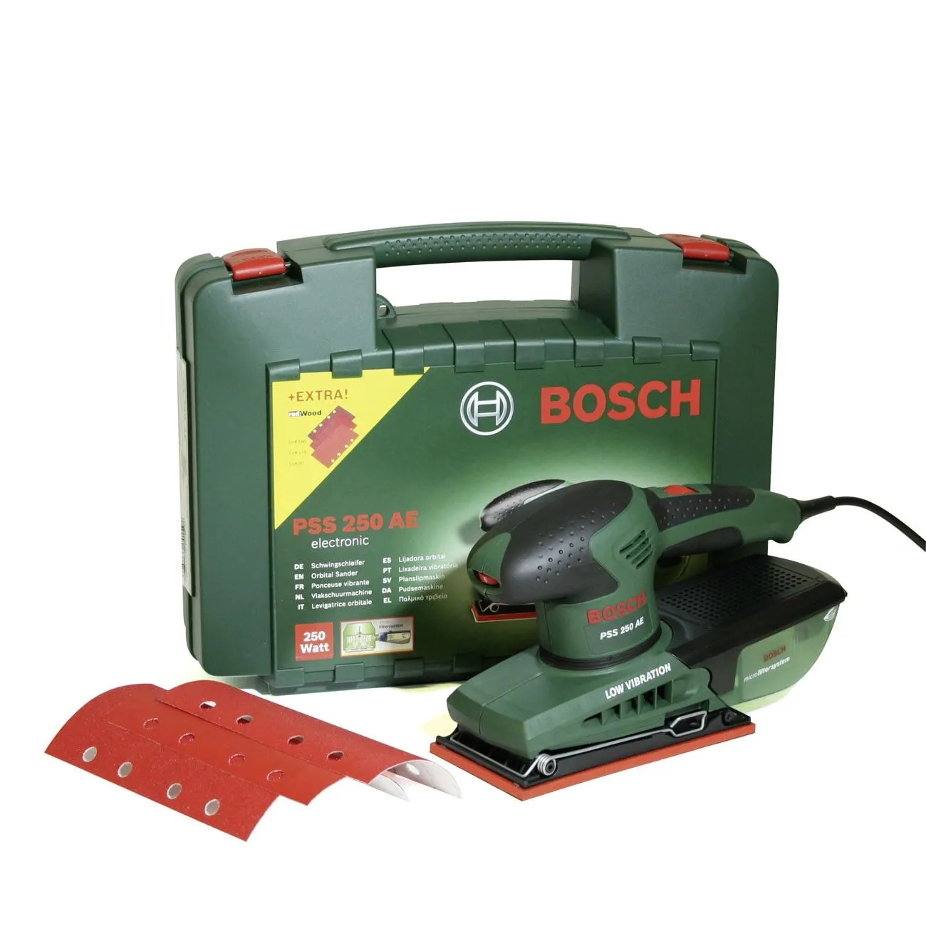 Bosch PSS 250 AE Vlakschuurmachine In Koffer - 250W - 93 X 185mm - 0603340200 1 Bosch PSS 250 AE Vlakschuurmachine In Koffer - 250W - 93 X 185mm - 0603340200