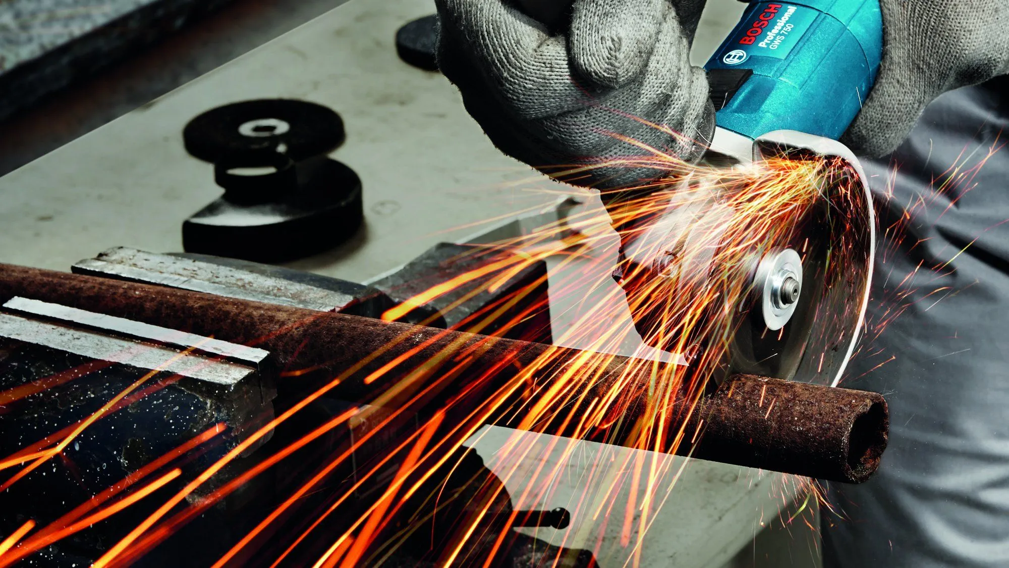 Bosch GWS 22-230 J + 2x GWS 750 Haakse Slijpmachine 5 Bosch GWS 22-230 J + 2x GWS 750 Haakse Slijpmachine - Afbeelding 5