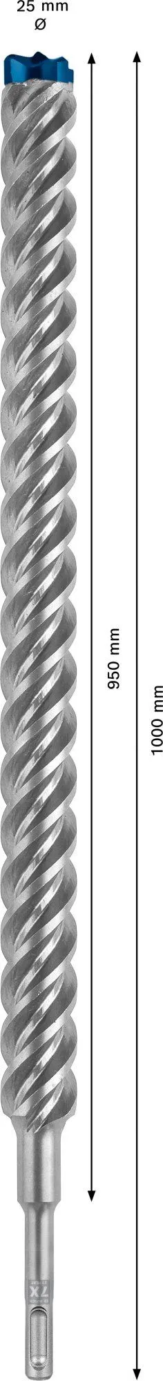 Bosch 2608900153 EXPERT SDS Plus-7X Hamerboor - 25 X 950 X 1000 Mm 3 Bosch 2608900153 EXPERT SDS Plus-7X Hamerboor - 25 X 950 X 1000 Mm - Afbeelding 3