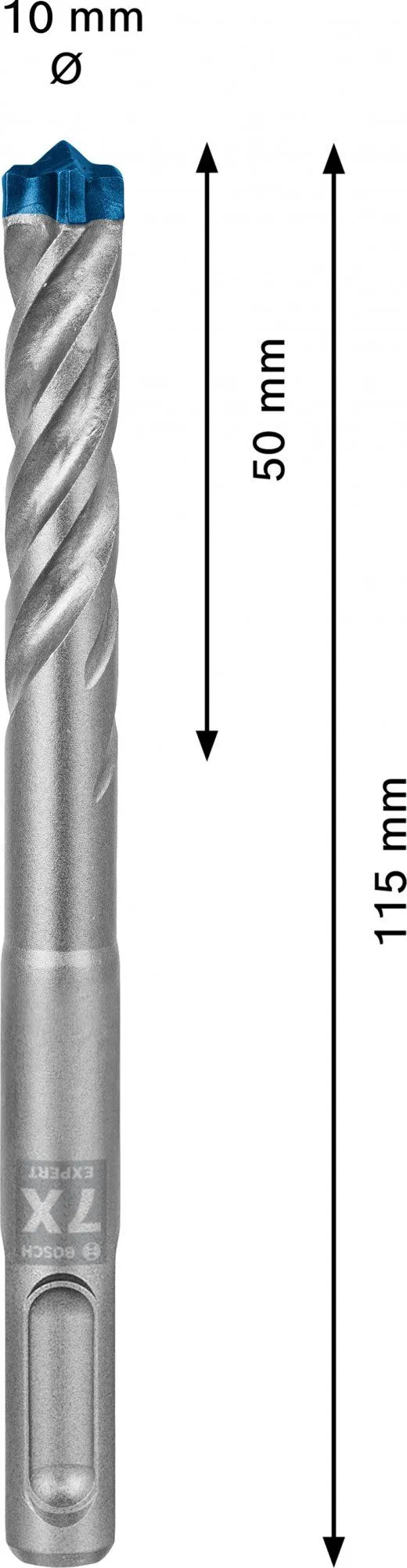 Bosch 2608900096 EXPERT Hamerboor SDS Plus-7X 10x50x115mm 3 Bosch 2608900096 EXPERT Hamerboor SDS Plus-7X 10x50x115mm - Afbeelding 3