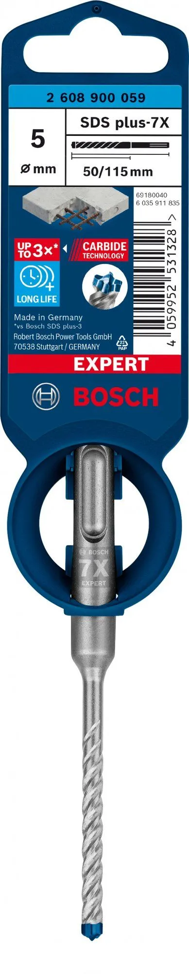 Bosch 2608900059 EXPERT Hamerboor SDS Plus-7X - 5x50x115mm 2 Bosch 2608900059 EXPERT Hamerboor SDS Plus-7X - 5x50x115mm - Afbeelding 2