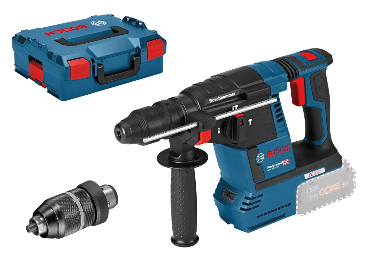 Bosch GBH 18V-26 F 18V Li-Ion Accu SDS-plus Combihamer Set (2x 8.0 ProCORE Accu) In L-Boxx - 2,6J - Koolborstelloos - 061191000E 2 Bosch GBH 18V-26 F 18V Li-Ion Accu SDS-plus Combihamer Set (2x 8.0 ProCORE Accu) In L-Boxx - 2,6J - Koolborstelloos - 061191000E - Afbeelding 2