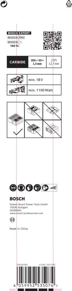 Bosch 2608900417 EXPERT Reciprozaagblad S1243HM Hollow Brick -Bosch Winkel 7c2ff2fe3b0c5f8da49aa118221c2236