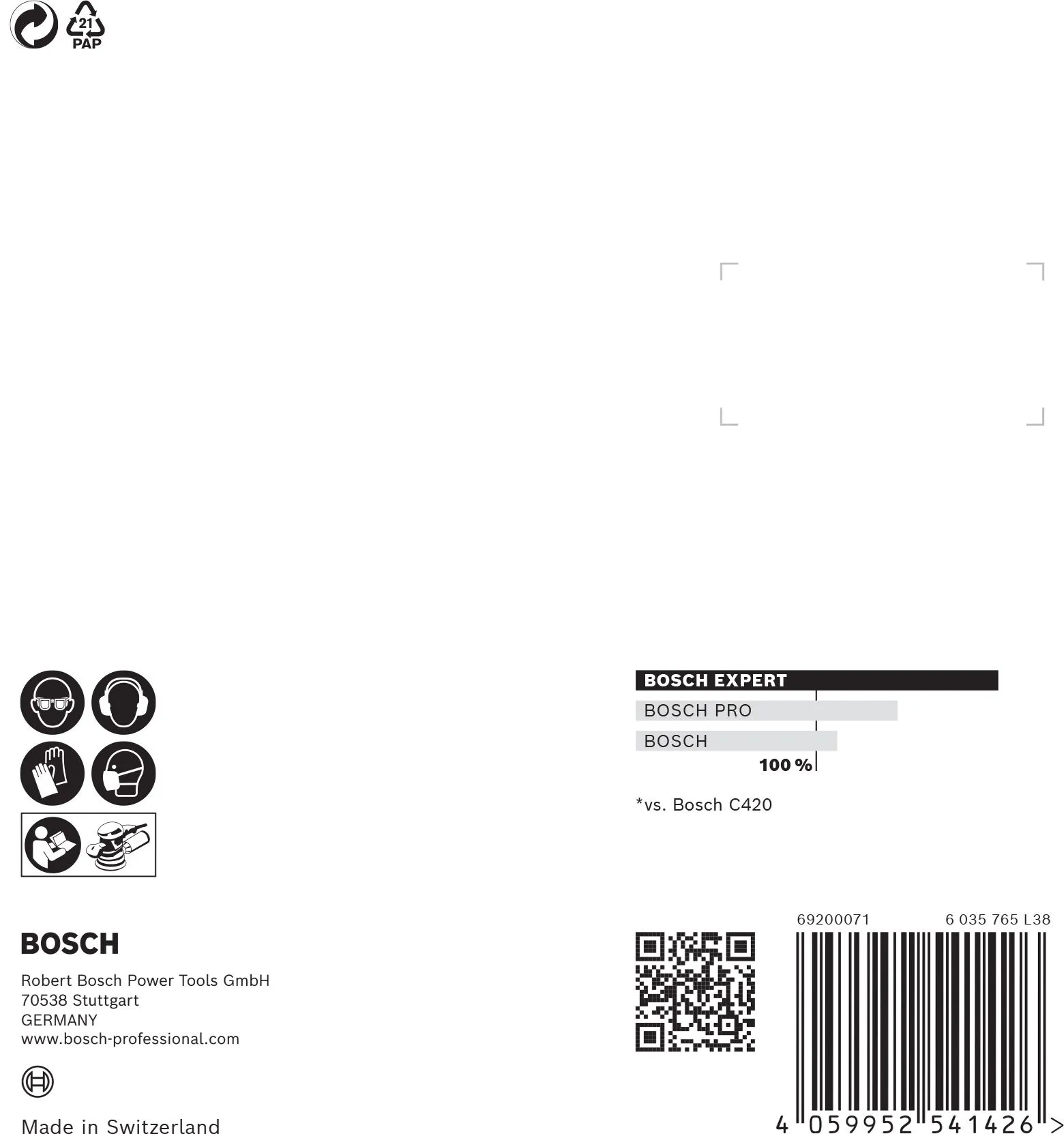 Bosch 2608900804 EXPERT Schuurvel C470 Best For Wood And Paint - 125mm - K60 - 8 Gaten (5st) 3 Bosch 2608900804 EXPERT Schuurvel C470 Best For Wood And Paint - 125mm - K60 - 8 Gaten (5st) - Afbeelding 3