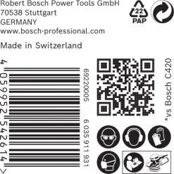 Bosch 2608900923 EXPERT Schuurvel C470 Best For Wood And Paint - 150mm - K240 - 6 Gaten (50st) -Bosch Winkel 87d1fc1f2bc8a038a06f876a8b0c332d