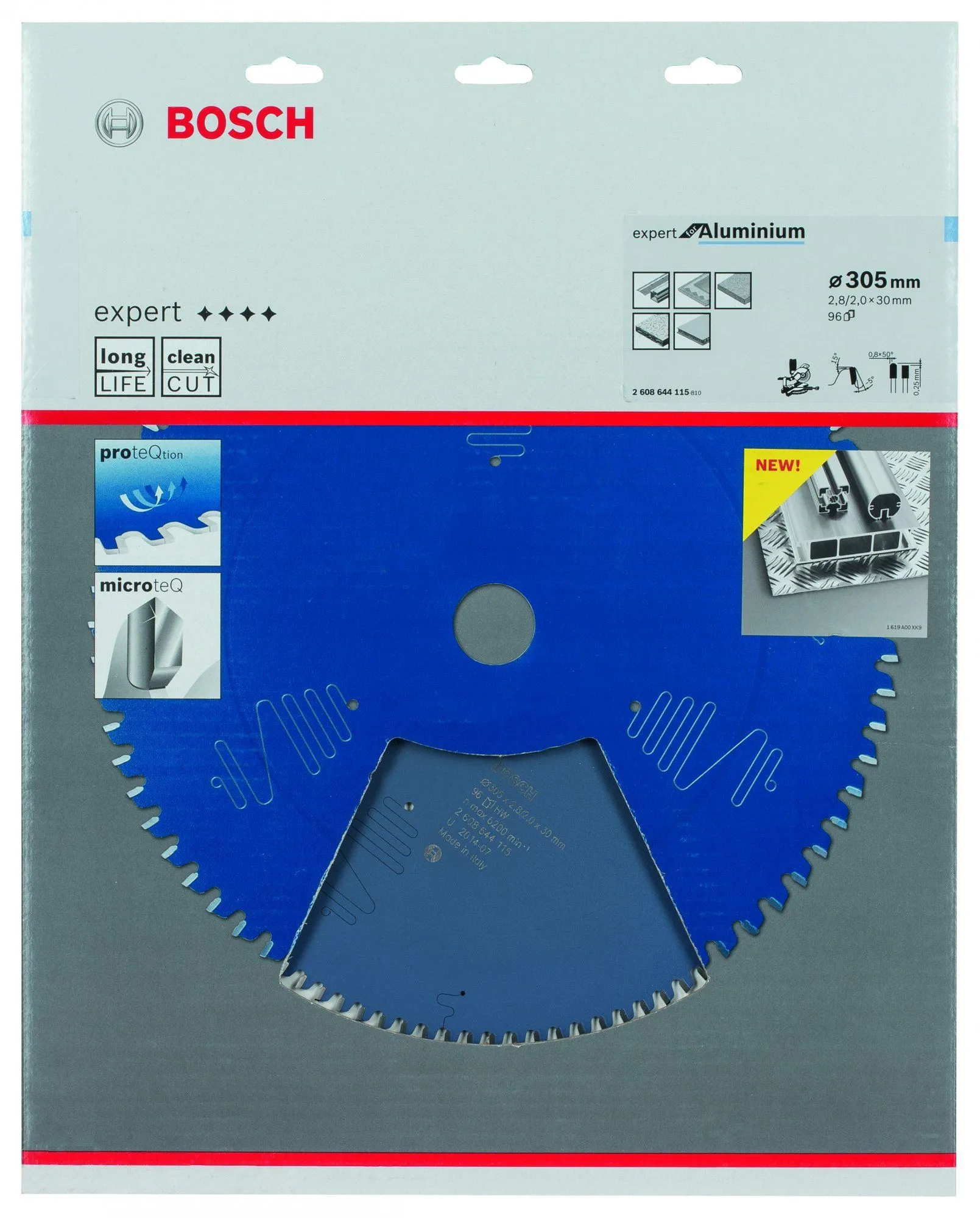 Bosch 2608644115 Expert Cirkelzaagblad - 305 X 30 X 96T - Aluminium - Carbide 2 Bosch 2608644115 Expert Cirkelzaagblad - 305 X 30 X 96T - Aluminium - Carbide - Afbeelding 2