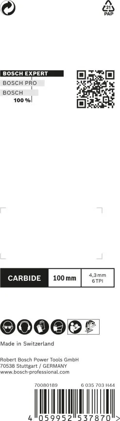 Bosch 2608900563 EXPERT Decoupeerzaagblad T141HM Fiber Plaster - 100x4,3mm (3st) -Bosch Winkel 970cb658130c8addd018c56eb8764c1d