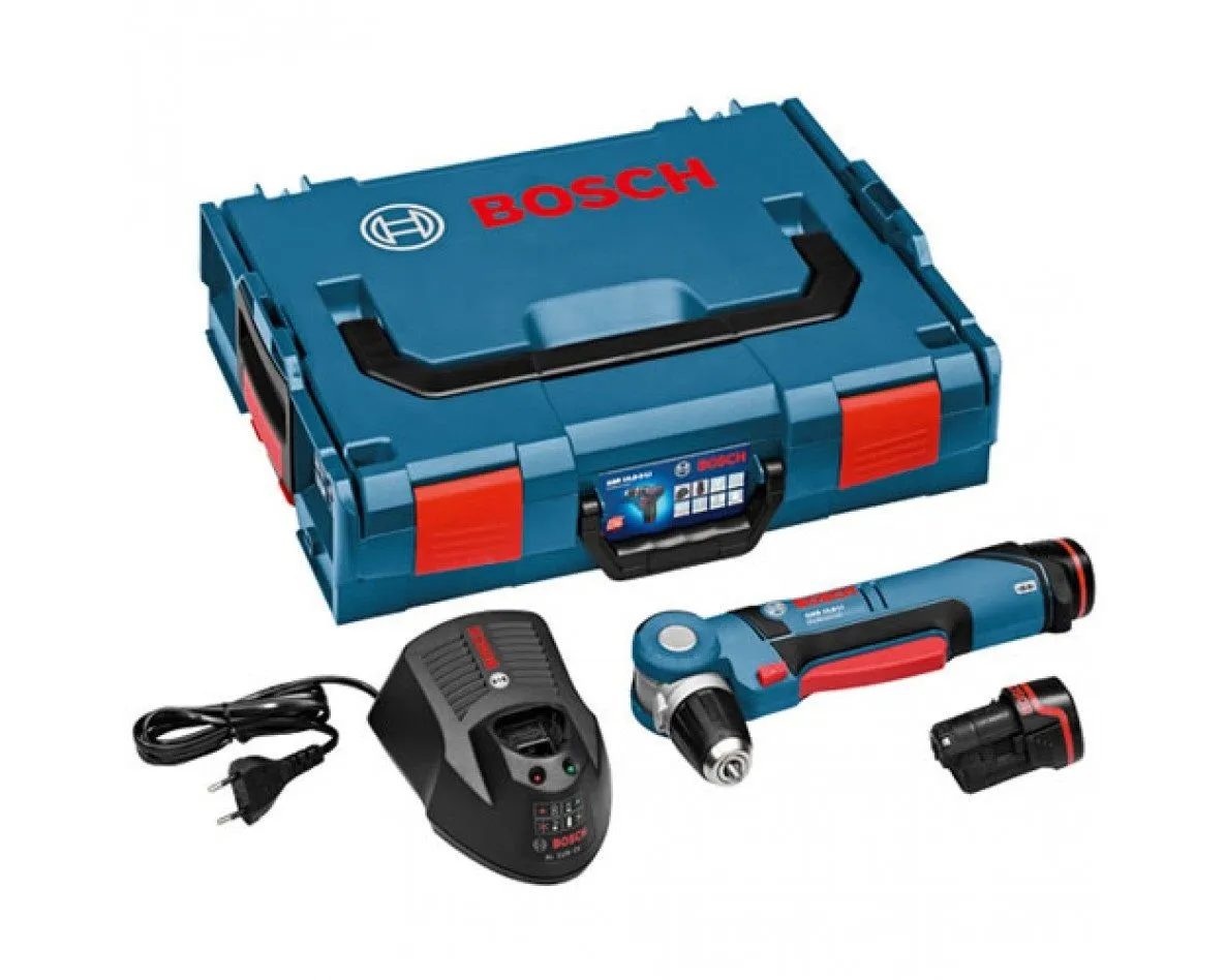 Bosch GWB 12V-10 12V Li-Ion Accu Haakse Boor-/schroefmachine Set (2x 2.0Ah Accu) In L-Boxx - 0601390908 1 Bosch GWB 12V-10 12V Li-Ion Accu Haakse Boor-/schroefmachine Set (2x 2.0Ah Accu) In L-Boxx - 0601390908