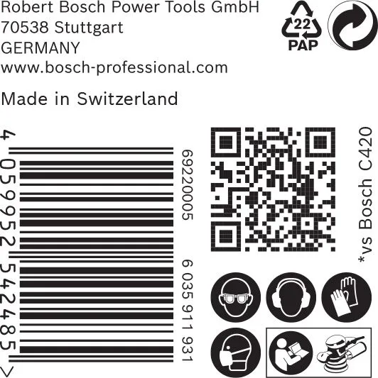 Bosch 2608900910 EXPERT Schuurvel C470 Best For Wood And Paint - 125mm - K80 - 8 Gaten (50st) 3 Bosch 2608900910 EXPERT Schuurvel C470 Best For Wood And Paint - 125mm - K80 - 8 Gaten (50st) - Afbeelding 3