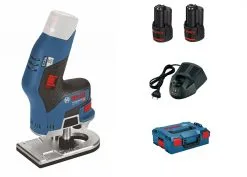 Bosch GKF 12V-8 12V Li-Ion Accu Kantenfrees Set (2x 3.0 Ah Accu) In L-Boxx - 06016B0000