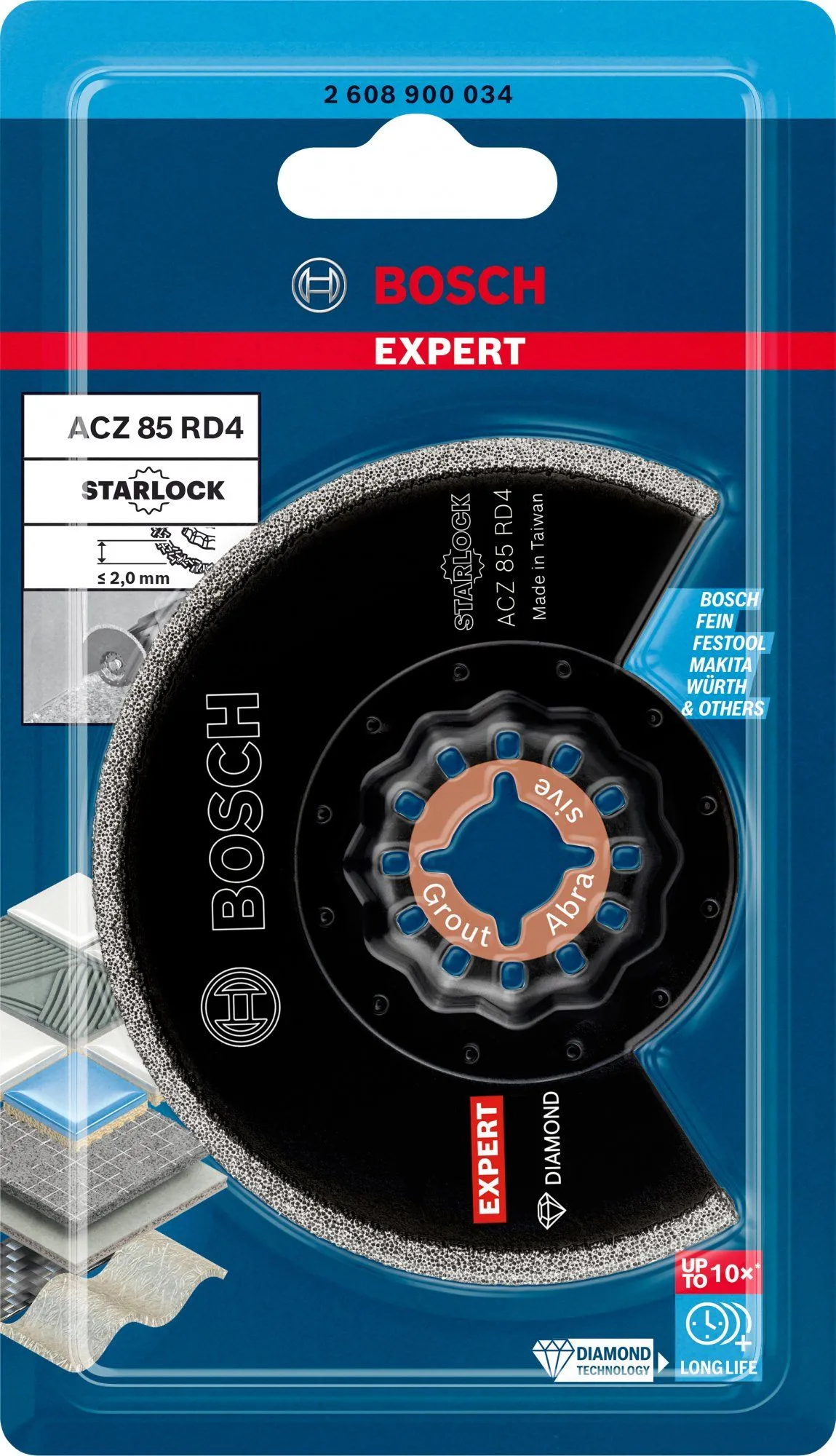 Bosch 2608900034 EXPERT Grout Segment Blad ACZ 85 RD4 Multitoolzaagblad - 85 Mm 2 Bosch 2608900034 EXPERT Grout Segment Blad ACZ 85 RD4 Multitoolzaagblad - 85 Mm - Afbeelding 2