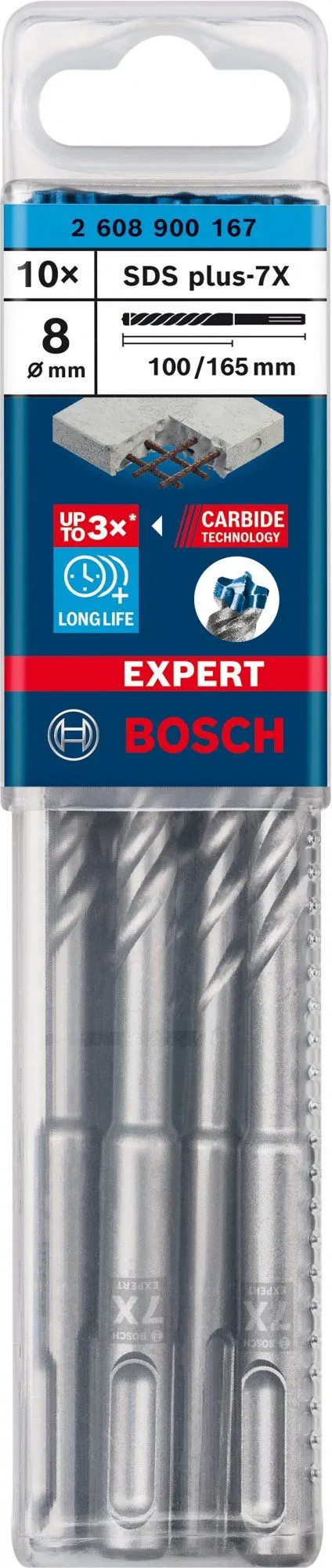 Bosch 2608900167 EXPERT Hamerboor SDS Plus-7X 10st 8x100x165mm 2 Bosch 2608900167 EXPERT Hamerboor SDS Plus-7X 10st 8x100x165mm - Afbeelding 2