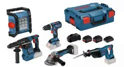 Bosch Accu Toolkit 5 Toolkit 18V GSB 18V-60 C + GWS 18V-10 C + GBH 18V-26 + GSA 18V-LI + GLI 18V-1200 C - 1x ProCORE 18V 4,0Ah + 2x ProCORE18V 8,0Ah - 0615990M2X