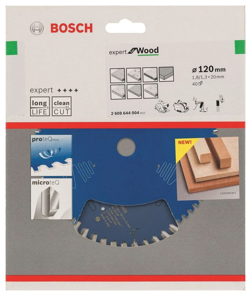 Bosch 2608644004 Expert Cirkelzaagblad - 120 X 20 X 40T - Hout - Carbide 1 Bosch 2608644004 Expert Cirkelzaagblad - 120 X 20 X 40T - Hout - Carbide