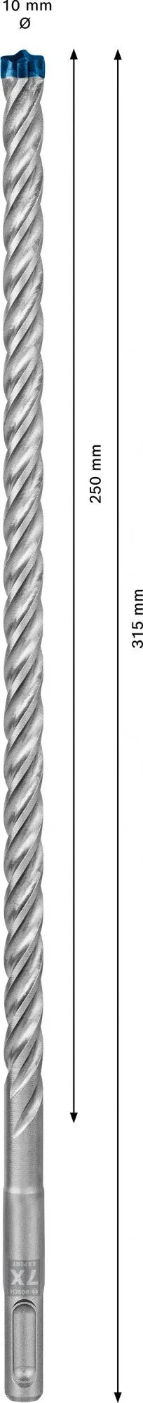 Bosch 2608900100 EXPERT Hamerboor SDS Plus-7X 10x250x315mm 3 Bosch 2608900100 EXPERT Hamerboor SDS Plus-7X 10x250x315mm - Afbeelding 3