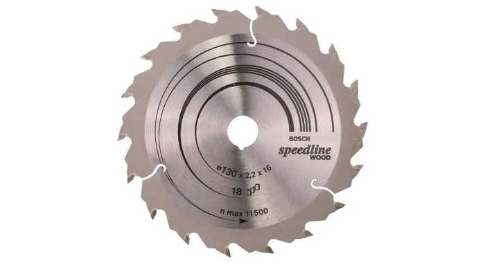Bosch 2608640775 Speedline Cirkelzaagblad - 130 X 16 X 18T - Hout 1 Bosch 2608640775 Speedline Cirkelzaagblad - 130 X 16 X 18T - Hout