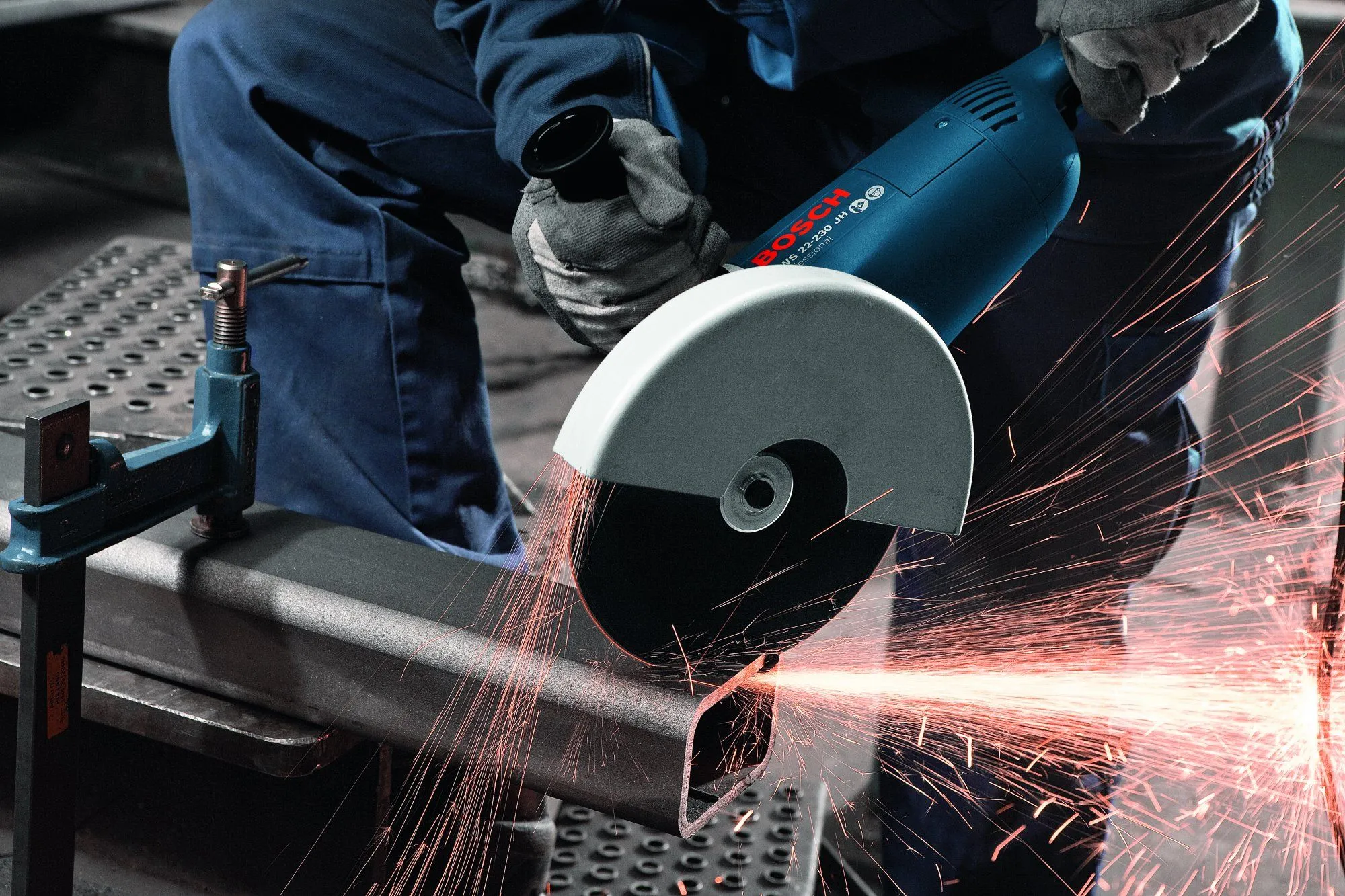 Bosch GWS 22-230 J + GWS 7-125 Haakse Slijpmachine In Koffer 4 Bosch GWS 22-230 J + GWS 7-125 Haakse Slijpmachine In Koffer - Afbeelding 4